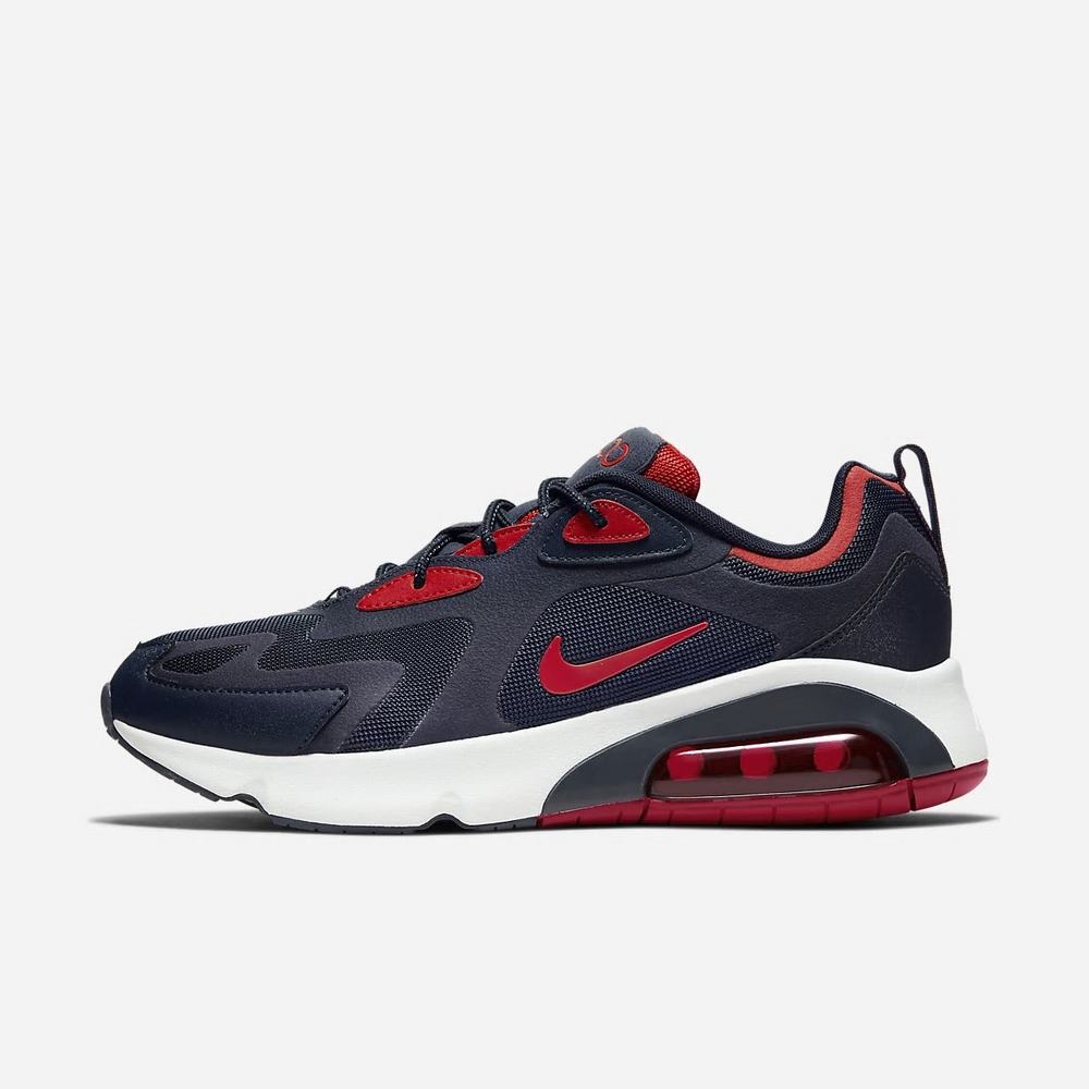 Sneakers Nike Air Max 200 Bleu Marine 7109-862 Obsidian/Summit White/University Red Homme | FET-65564739